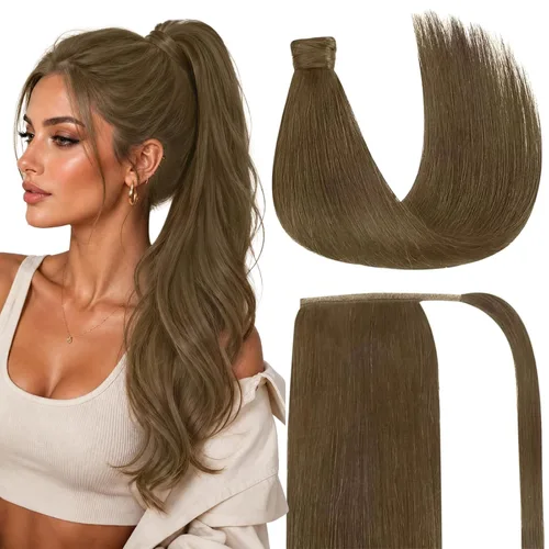 Vista 13 de Ve Sunny - Extensiones de cabello humano lacio con clip, color negro azabache, preestilizadas, listas para usar, 18 pulgadas, 2.82 oz