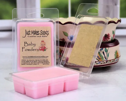 Vista 3 de Paquete de 2 – Cera de soja perfumada con aroma a polvo para bebé Just Makes Scents