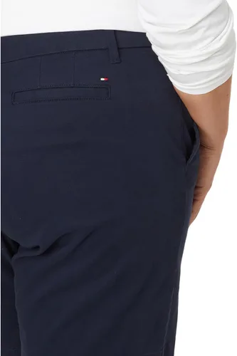 Vista 3 de Tommy Hilfiger Pantalones cortos chinos casuales de negocios Hollywood para mujer Azul marino