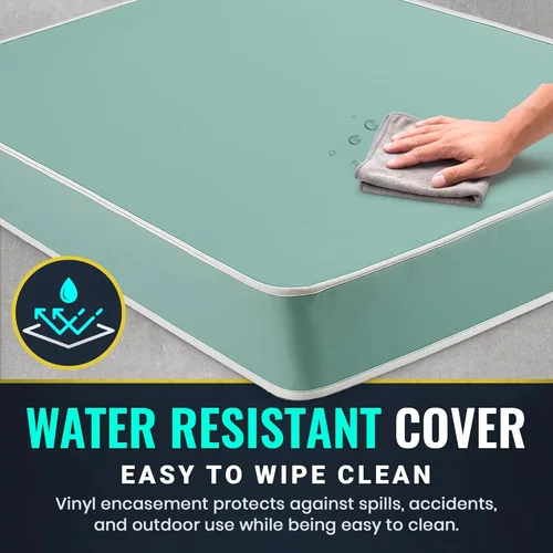 Vista 3 de Colchón de espuma con funda de vinilo resistente al agua (COT33, 6 pulgadas)