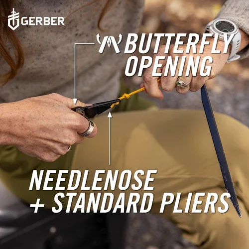 Vista 4 de Gerber Gear Stakeout Spark - Cuchillo plegable multiherramienta para mochileros, supervivencia, campamento, al aire libre, herramienta de bolsillo