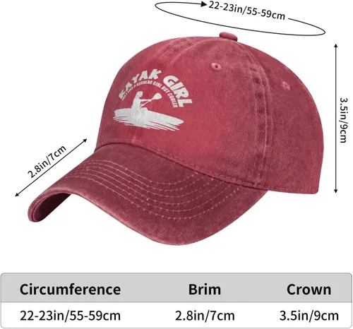 Vista 5 de NVJUI JUFOPL Sombrero de kayak para mujer, gorra de béisbol ajustable lavada para kayak