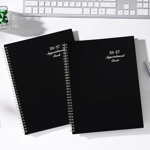 Vista 2 de Libro de citas 2026 – Agenda 2026, enero 2026 – diciembre 2026, 9" x 11", agenda diaria por horas 2026, intervalo de media hora (30 minutos)
