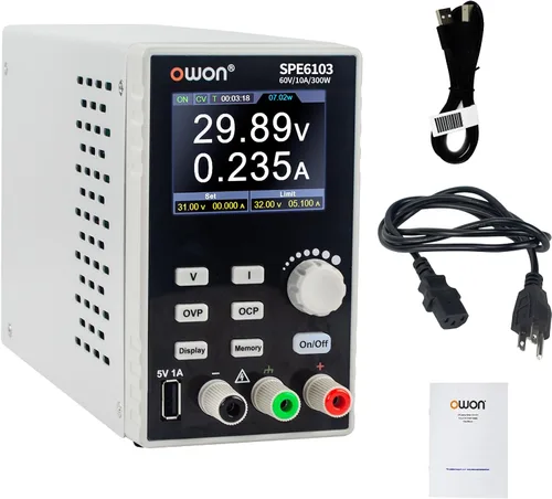 Vista 14 de OWON Fuente de alimentación de laboratorio (0-30V 0-5A), fuente de alimentación CC de banco programable de 150 W con pantalla LCD de 2.8 pulgadas