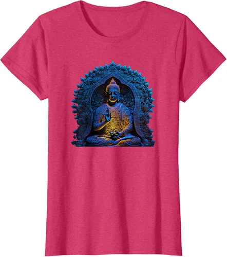 Vista 7 de Estatua de Buda Yoga Budismo Zen Buddhism Meditation T-Shirt Negro