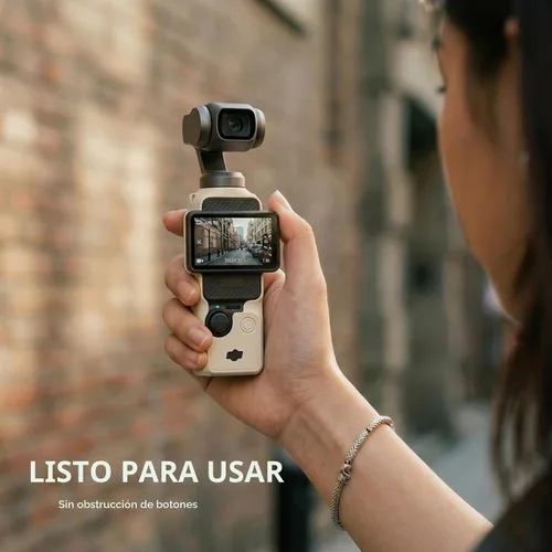 Vista 3 de Funda protectora para cámara DJI Osmo Pocket 3/Xtra Muse, funda de silicona suave con 2 protectores de pantalla y lente, accesorios de cuerpo