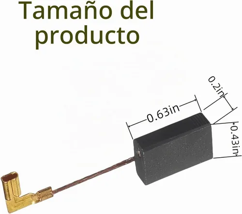 Vista 2 de 2 cepillos de carbono para amoladora angular Makita CB330 CB340 CB314