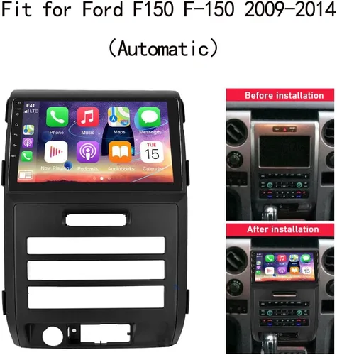 Vista 2 de Android 13 Estéreo de coche para Ford F150 F-150 2009 2010 2011 2012 2013 2014 con Carplay inalámbrico Android Auto 9 '' pantalla táctil 2G+32G