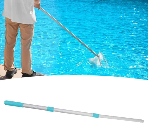 Vista 2 de TOPINCN Poste telescópico para piscina, poste telescópico de aluminio profesional ABS, 3 secciones, mango de red de piscina para redes