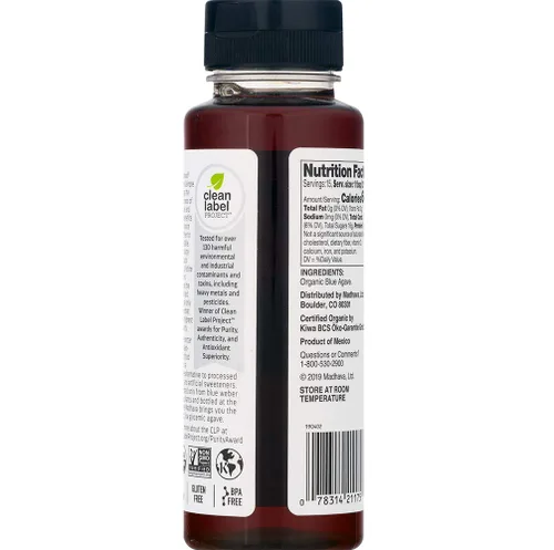 Vista 7 de Madhava Ámbar orgánico agave azul crudo - 11.75 oz