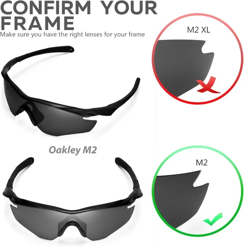 Vista 5 de Walleva Lentes y auriculares de repuesto para gafas de sol Oakley M2 - Múltiples opciones