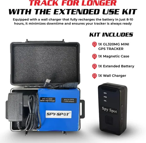 Vista 3 de SpySpot 4G LTE GPS Tracker GL320MG con funda magnética resistente a la intemperie y batería extendida - Dispositivo de seguimiento de vehículos