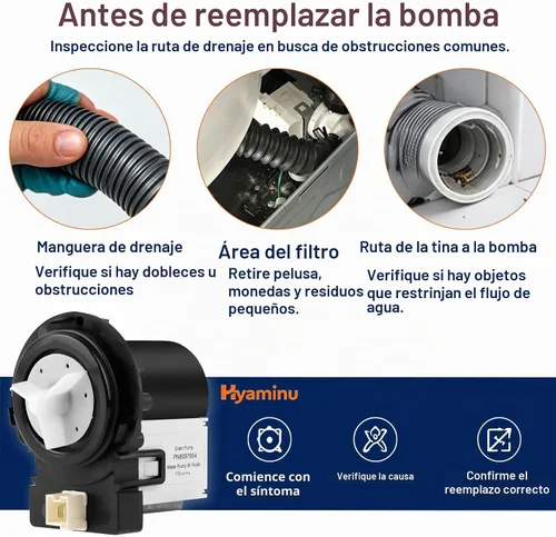 Vista 7 de DC31-00054A Conjunto de bomba de drenaje de lavadora para Samsung