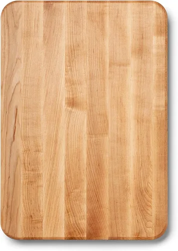 Vista 9 de John Boos Chop-N-Slice Series Tabla de cortar rectangular de madera de arce de 18"x12" - 1.25" de grosor, bloque de carnicero reversible de 8 libras