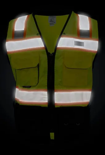 Vista 6 de SU500 Premium Surveyors Clase 2 Chaleco resistente, bolsillos para tableta y acolchado para el cuello