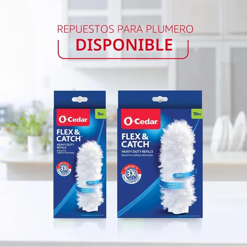 Vista 16 de O-Cedar Flex & Catch - Kit de polvo resistente con 3 recambios de plumero desechables Modelo nuevo y mejorado Mango extensible de 3 pies