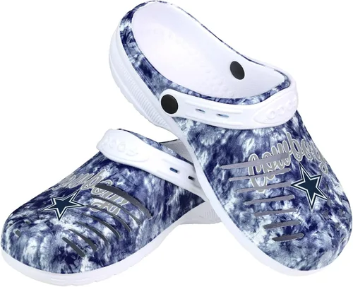 Vista 22 de FOCO NFL Womens NFL Team Logo Cloudie Garden Water Sandals Shoes Slipper Clogs with Strap
