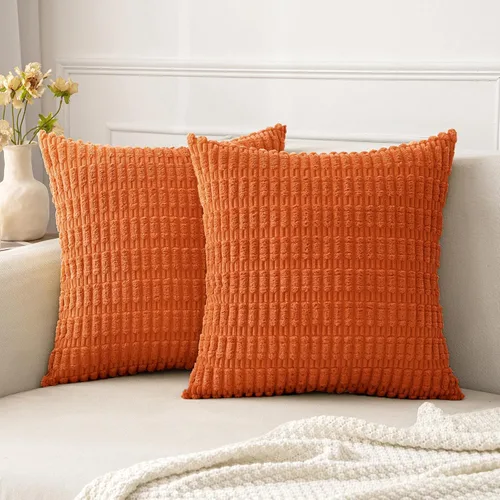 Vista 97 de MIULEE - Paquete de 2 fundas de cojín decorativas de corduroy, modernas y boho, suaves, con rayas, decoración del hogar, sofá, sala de estar, sillón