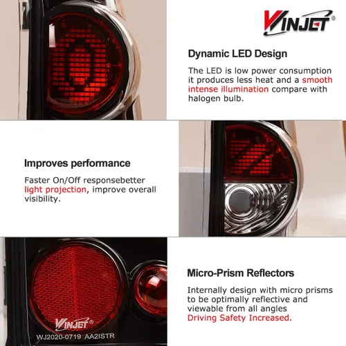 Vista 7 de Winjet Luces traseras LED aptas para Chevrolet Silverado 1999-2006 y 1999-2003 GMC Sierra montaje de luz trasera con luz LED intermitente/luz