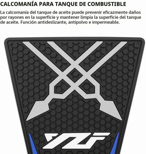 Vista 6 de para YZF R7 YZFR7 r7 2025 2024 2023-2021 Nuevos accesorios para motocicleta, protector de tanque de combustible adhesivo, protector de tanque