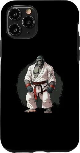 Vista 27 de iPhone 16 Gorilla In Judo Uniforme - Estuche japonés de artes marciales