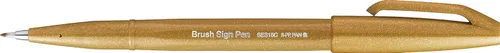 Vista 16 de Bolígrafo Pentel Fude Touch, negro, tipo pincel con punta de fieltro (SES15C-A)