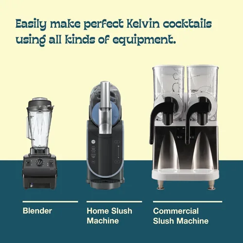Vista 6 de Kelvin Slush Co. - Mezcla de café orgánico congelado para cócteles y granizados - galardonada máquina de granizado y mezcla de licuadora - Cartones