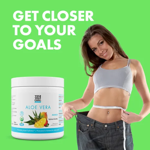 Vista 7 de Yes You Can! Mezcla de bebida de aloe vera, mango, 40 porciones