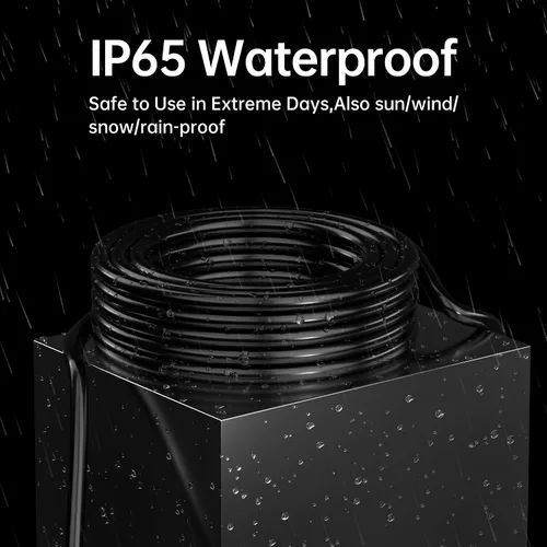 Vista 5 de PlugSaf - Cable de extensión para exteriores de 16/3 de 100 pies, cable eléctrico de 3 clavijas Waterproof, Cold Weatherproof -58°F, Flame