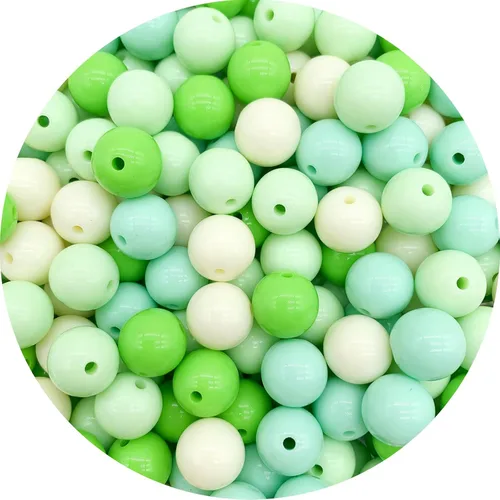 Vista 41 de BONNY BOXX 2000 piezas 4 mm cuentas redondas de acrílico de zafiro suave, bolas de plástico de chicle de burbujas, cuentas gruesas de bolas