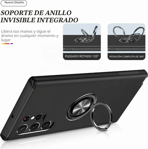 Vista 5 de Funda para Samsung Galaxy S22 Ultra, S22 Ultra con protector de pantalla de TPU flexible autorreparable [2 unidades], funda invisible de grado YX