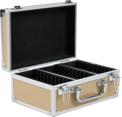 Vista 20 de Ursae Minoris Elite - Caja de aluminio negra para 12 portamonedas de estilo certificado o certificado NGC, PCGS, ANACS, Elite, Lighthouse, BCW Negro