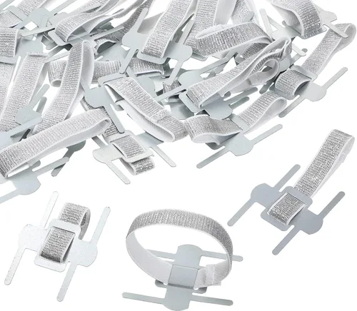 Vista 7 de Chinco 24 bandas elásticas para muñeca, pulseras elásticas para muñeca, accesorios de muñeca elegantes para bodas, fiestas, novia, dama de honor