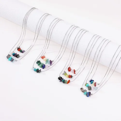 Vista 9 de MJartoria Gargantilla y pulsera de piedra natural con signo del zodiaco para mujer, collar de cristales, pulsera de horóscopo, piedras preciosas