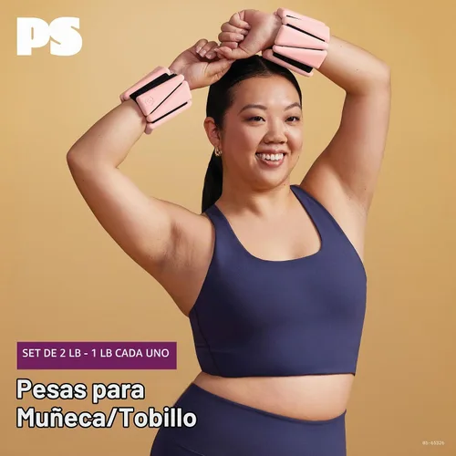 Vista 3 de POPSUGAR Soft Wrist and Ankle Weights, Wearable Weights, Strengthens, Tones & Sculpts, Adjustable Ankle Weights for Work from Home Fitness, Gym Coral