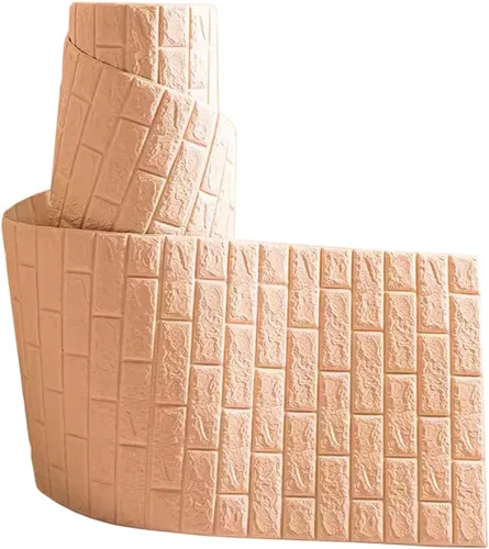 Vista 7 de SOVORM Paneles de pared de ladrillo de 32.8 ft, papel tapiz de espuma 3D blanco para despegar y pegar para dormitorio, sala de estar y decoración