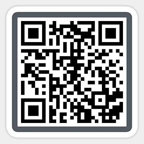 Vista 2 de Haz tu propia pegatina de vinilo con código QR Link Phone Scan