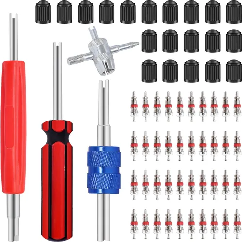 Vista 7 de Kit de extracción e instalador de herramientas de vástago de válvula de neumático, 4 piezas TR412, 4 piezas TR413, 4 piezas TR414 vástago de válvula