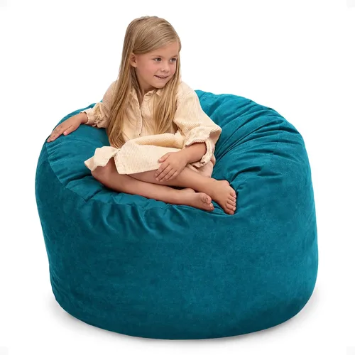 Vista 7 de Ultimate Sack 3000 Silla Puf de 3 Pies, Funda de Gamuza Burdeos – Tumbona de Espuma de Gran Tamaño, Asiento de Suelo, Sofá Pequeño, o Cama Sofá