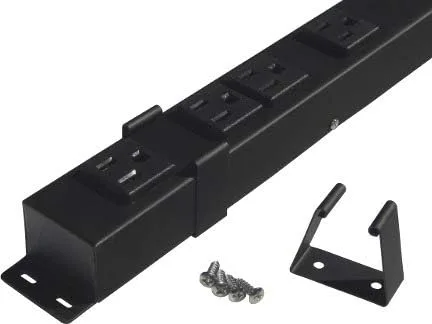 Vista 6 de Regleta de alimentación cableada de 24 pulgadas (sin cable de alimentación), 6 salidas verticales (NEMA 5-20R) (no resistente a manipulaciones)