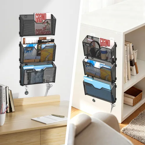 Vista 2 de SUPEASY Paquete de 6 soportes para archivos de pared y organizador