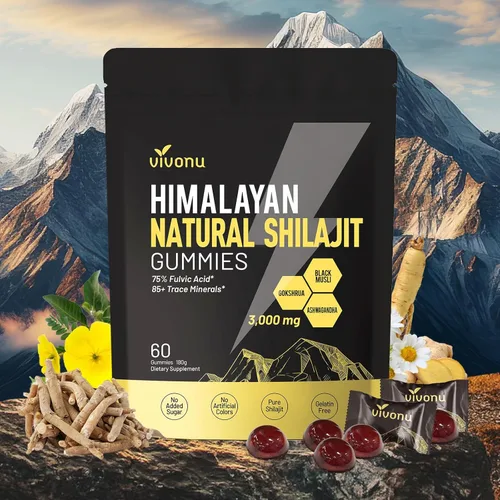 Vista 11 de Gomitas Shilajit, Shilajit para hombres y mujeres Fórmula 10 en 1 de alta potencia de 4000 mg con shilajit puro del Himalaya, Ashwagandha y 75%