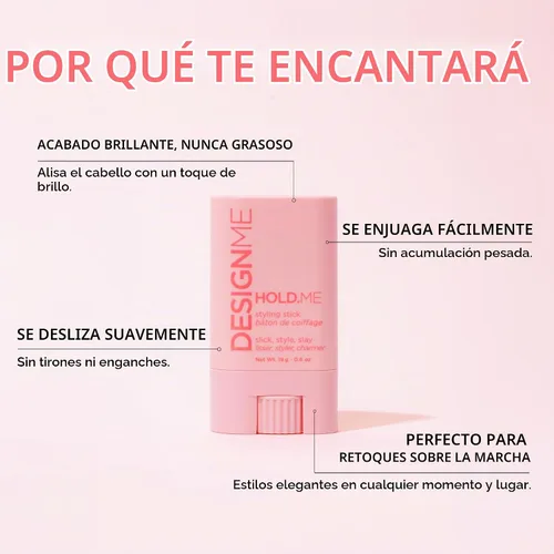Vista 3 de Design.Me Palo de peinado Barra de cera vegana para el cabello para mujer