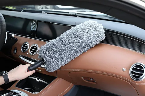 Vista 3 de upra Kit de plumero de automóvil, el mejor plumero multiusos de microfibra, herramientas de limpieza interior y exterior, cepillo de detalles