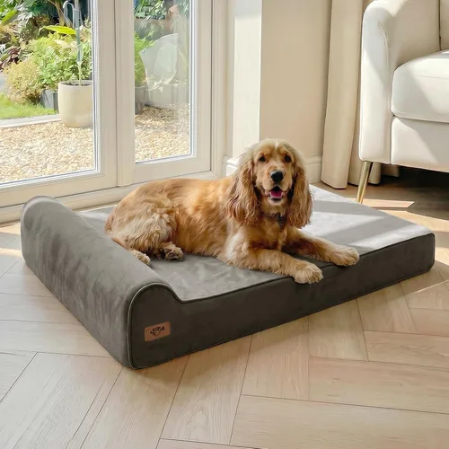 Vista 21 de Sytopia Camas ortopédicas para perros grandes, sofá de espuma viscoelástica extra gruesa de 7 pulgadas para perros mayores y grandes daneses