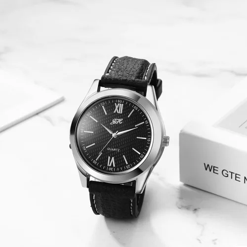 Vista 7 de JewelryWe Reloj de pulsera de cuarzo para hombre, con carga USB, resistente al viento, para Navidad
