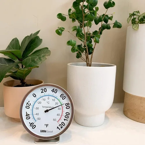 Vista 9 de Termómetro analógico de 5 pulgadas para interiores y exteriores, termómetro analógico para actualización de temperatura, termómetros de pared