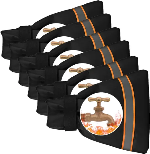 Vista 12 de Fundas para llave de agua exteriores para invierno, aislamiento térmico, 9.8 x 6.3 pulgadas, impermeables, protección contra el hielo, cubierta Verde