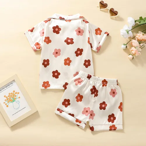 Vista 91 de Conjunto de pijama de manga larga con botones para niña pequeña, conjunto de ropa de dormir