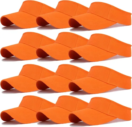 Vista 17 de Ultrafun Paquete de 12 sombreros con visera solar para mujeres y hombres